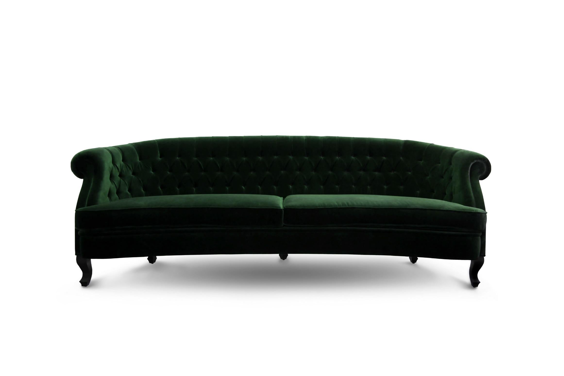 cotton velvet sofa