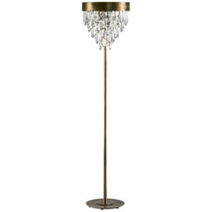 Lampadaire Naicca en laiton brossé et quartz de BRABBU