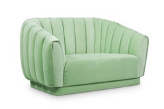Oreas Single Sofa in Cotton Velvet And Fully Upholstered Legs