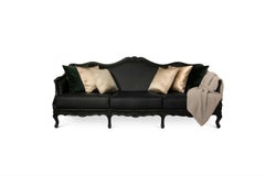 Ottawa Sofa in Faux Leather With Bronze Renaissance Nails