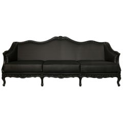 Ottawa Sofa in Faux Leather With Bronze Renaissance Nails