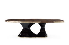 Plateau Dining Table with Walnut Tabletop and Lacquer Base by Brabbu