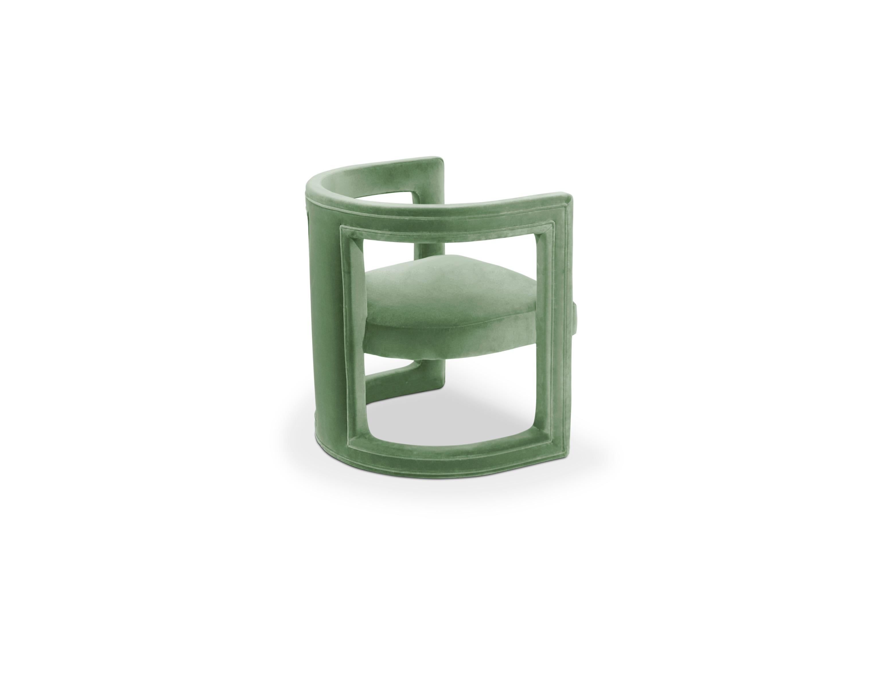 Rukay Bold Sessel aus Baumwollsamt (Moderne) im Angebot