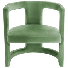 Rukay Bold Armchair in Cotton Velvet