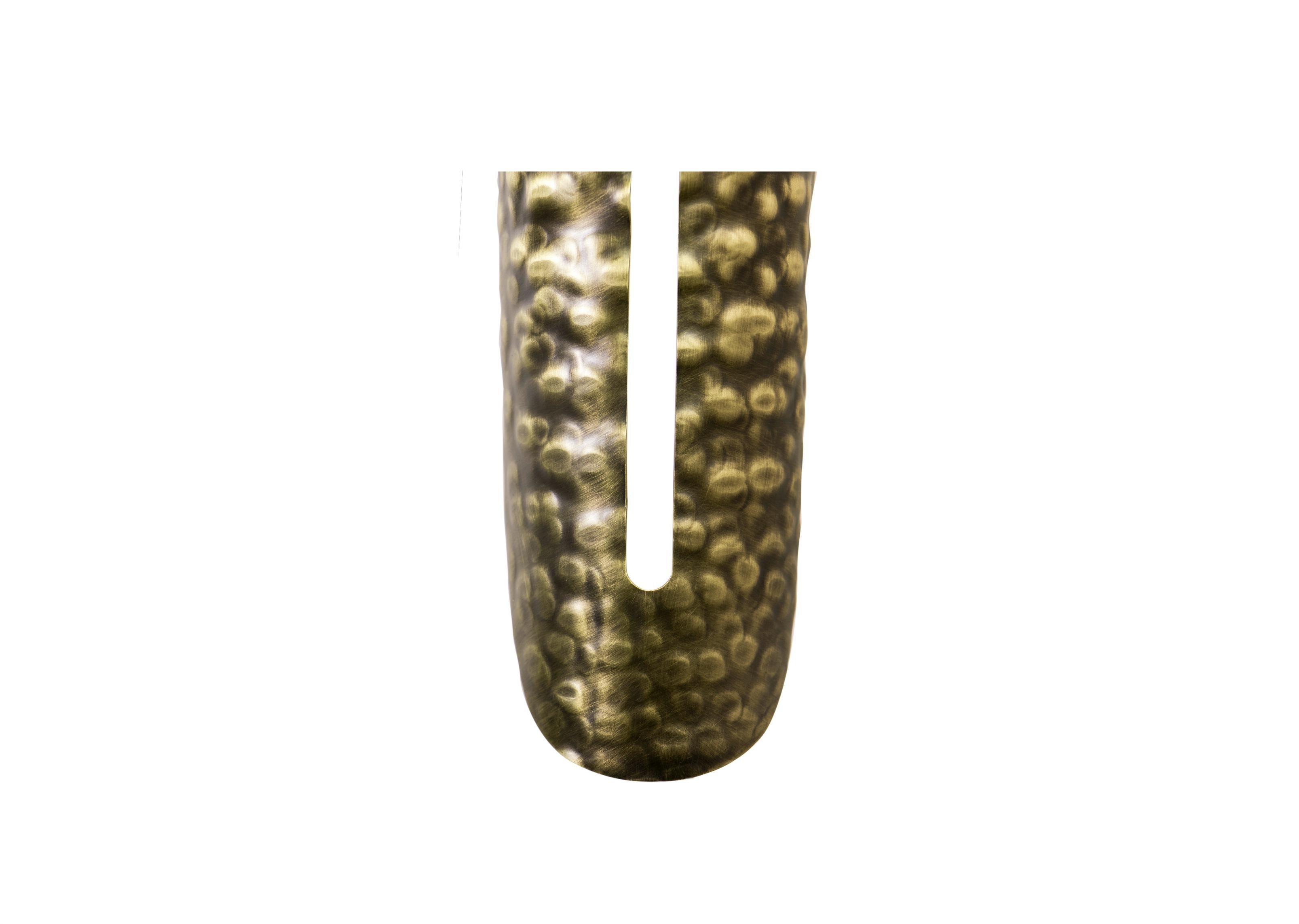 Mid-Century Modern Shaka Sconce in Aged Hammered Brass by Brabbu For Sale