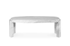 Table centrale Tacca en marbre blanc de Carrare