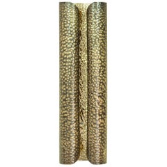 Applique Vellum en laiton vieilli martelé