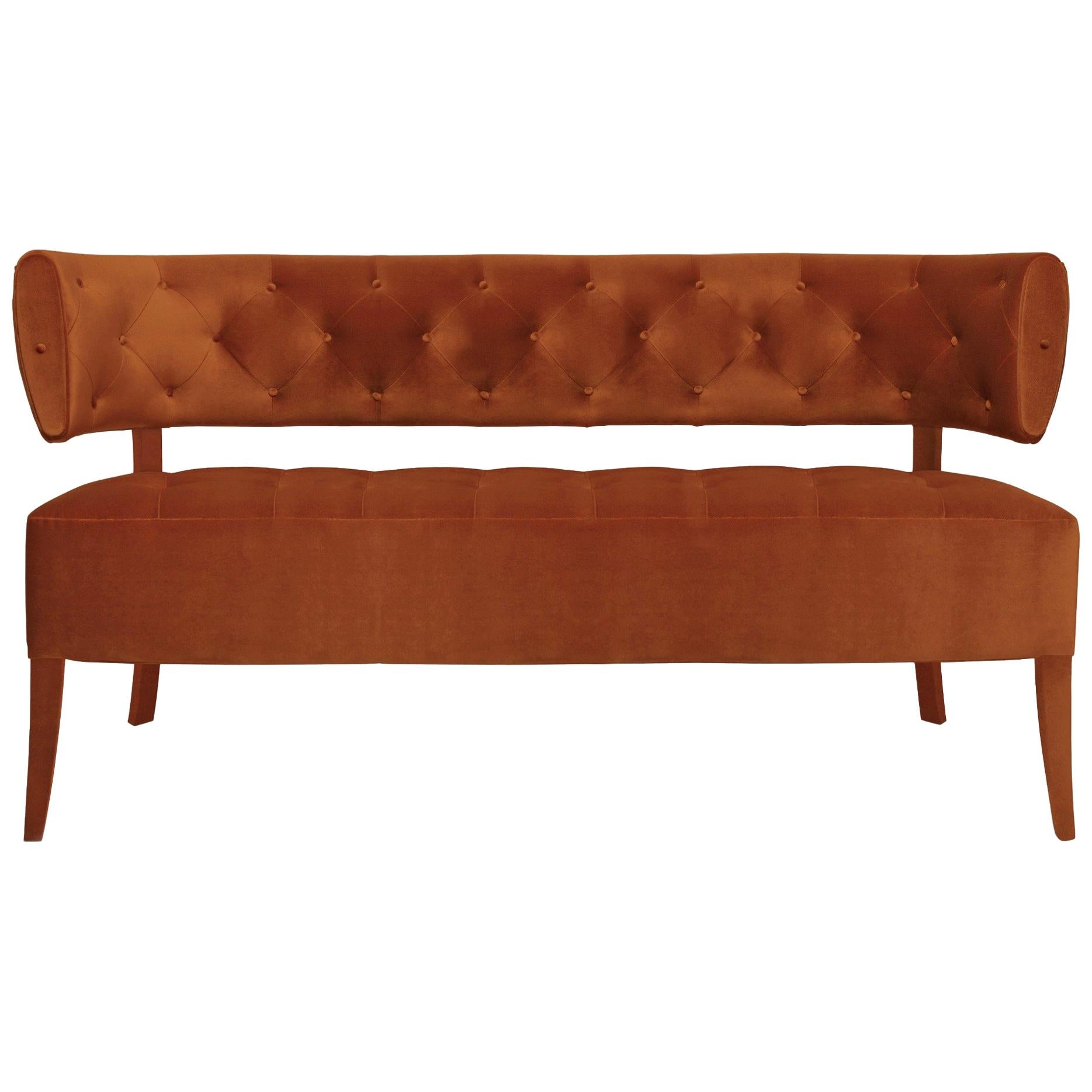 Christian Liaigre Sofa Upholstered in Silk Velvet at 1stDibs