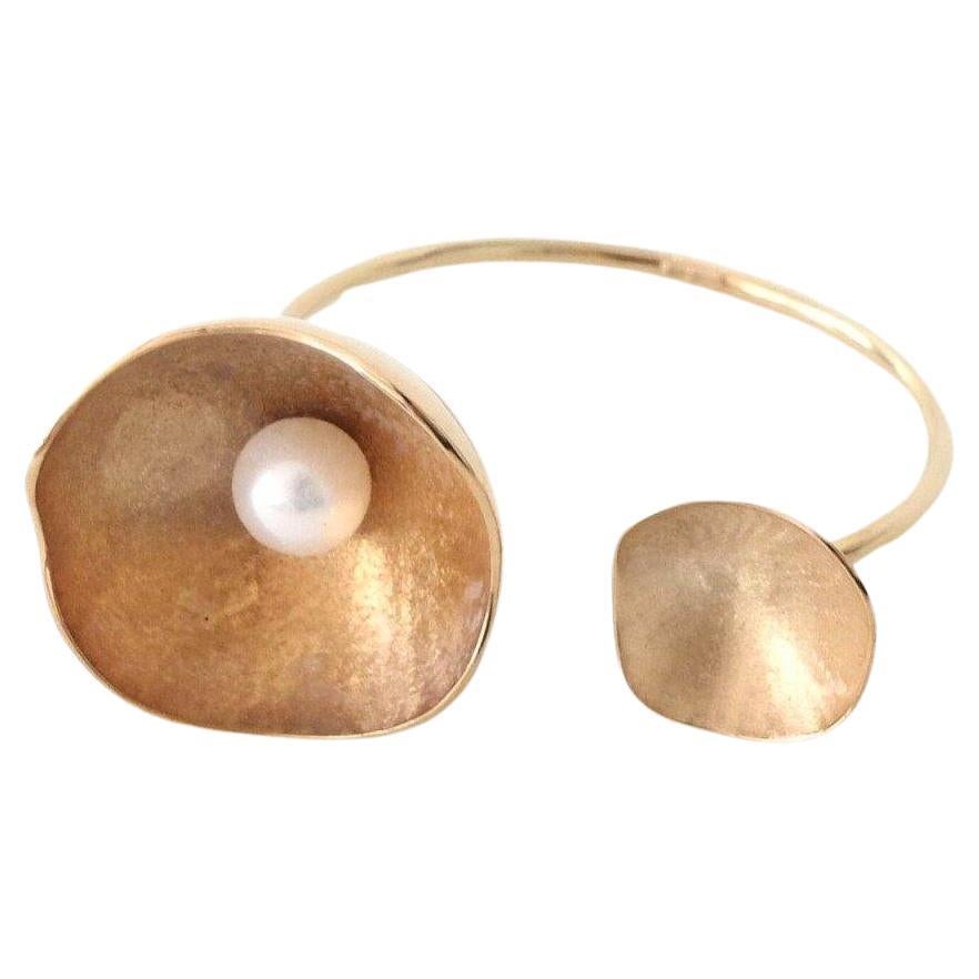 Bracciale conchigli e perla Argento 925 perle freshwater, placcato in oro 18 kt For Sale