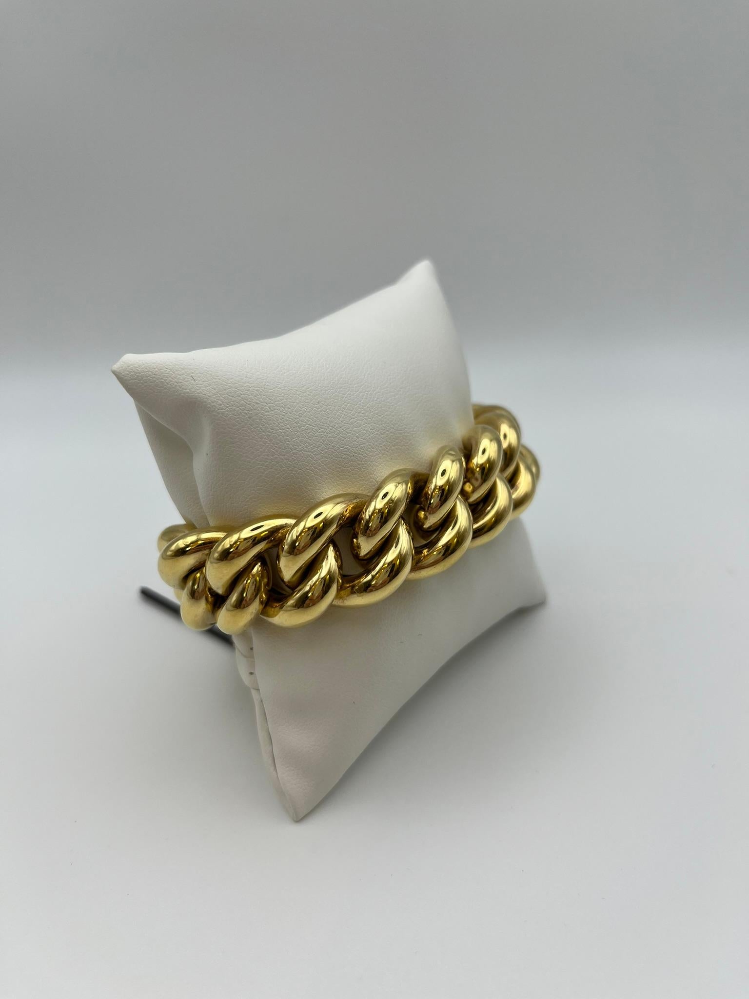 Pulsera artesanal Groummette de oro amarillo de 18 kt. Contemporáneo en venta
