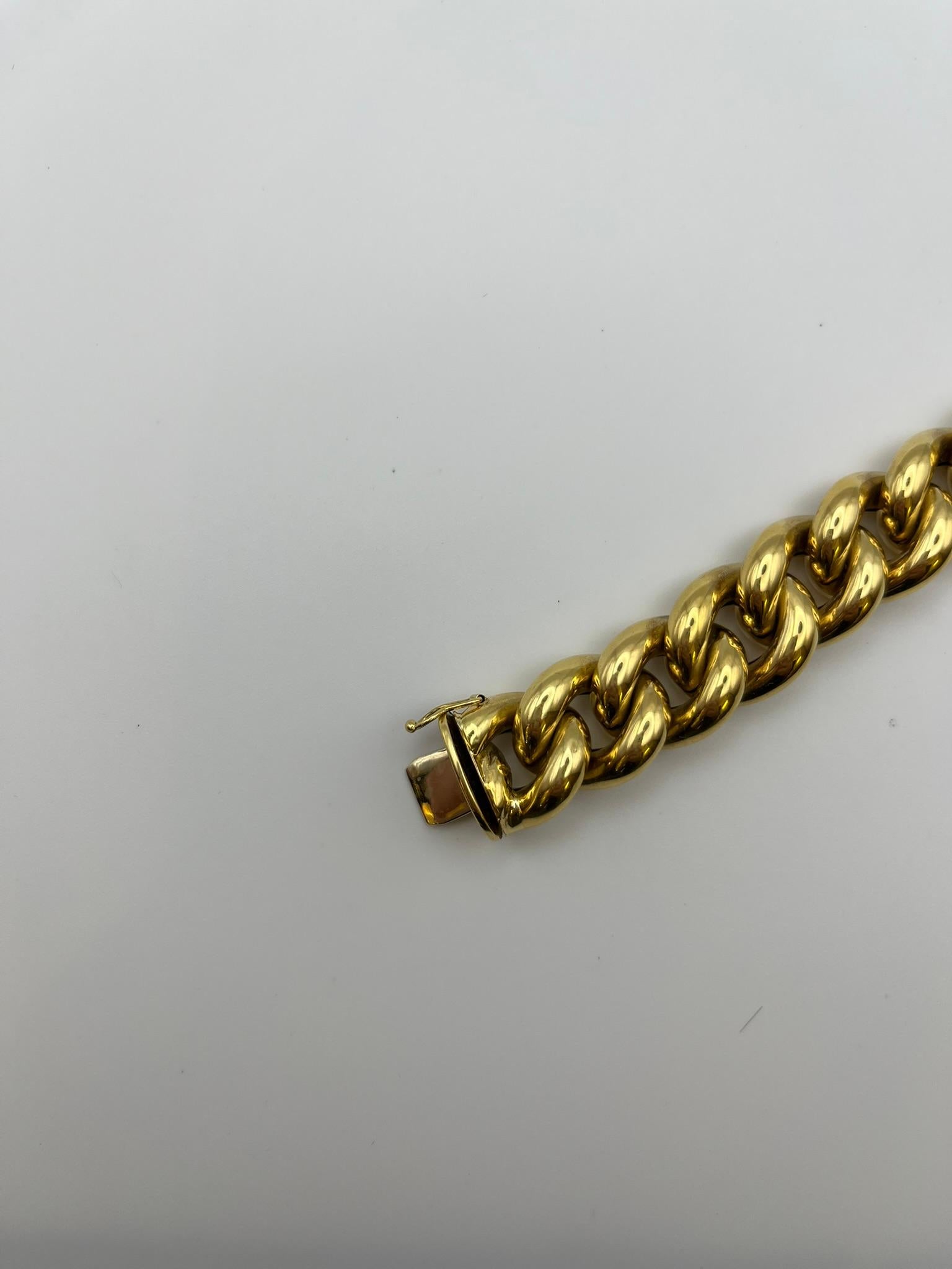 Pulsera artesanal Groummette de oro amarillo de 18 kt. en venta 2