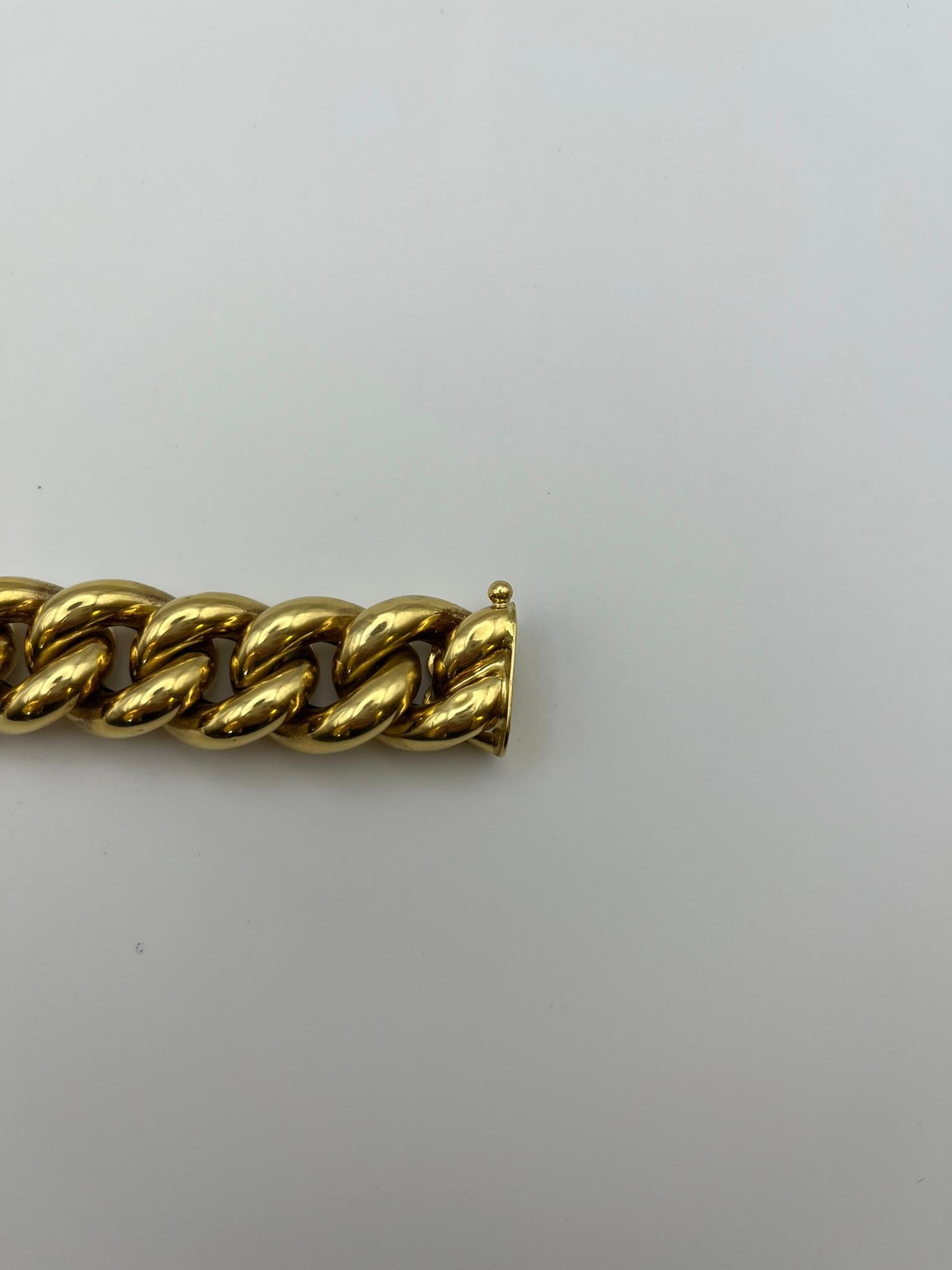 Pulsera artesanal Groummette de oro amarillo de 18 kt. en venta 3