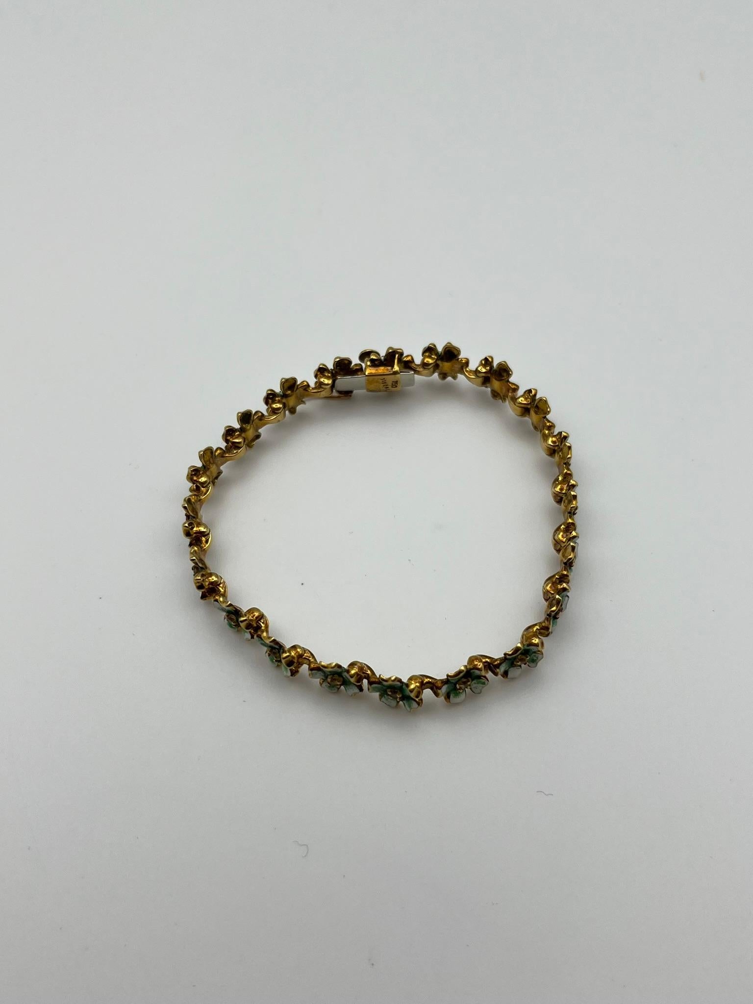 Bracelet fait main en or jaune 18 carats avec saphirs jaunes Neuf - En vente à Abano Terme, IT