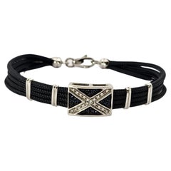 Nautisches Flaggenarmband aus 18Kt Gold mit Saphiren und Diamanten