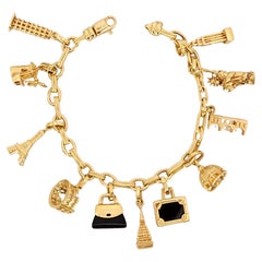 Bracciale Charms in oro 18 Kt Massiccio e Onice