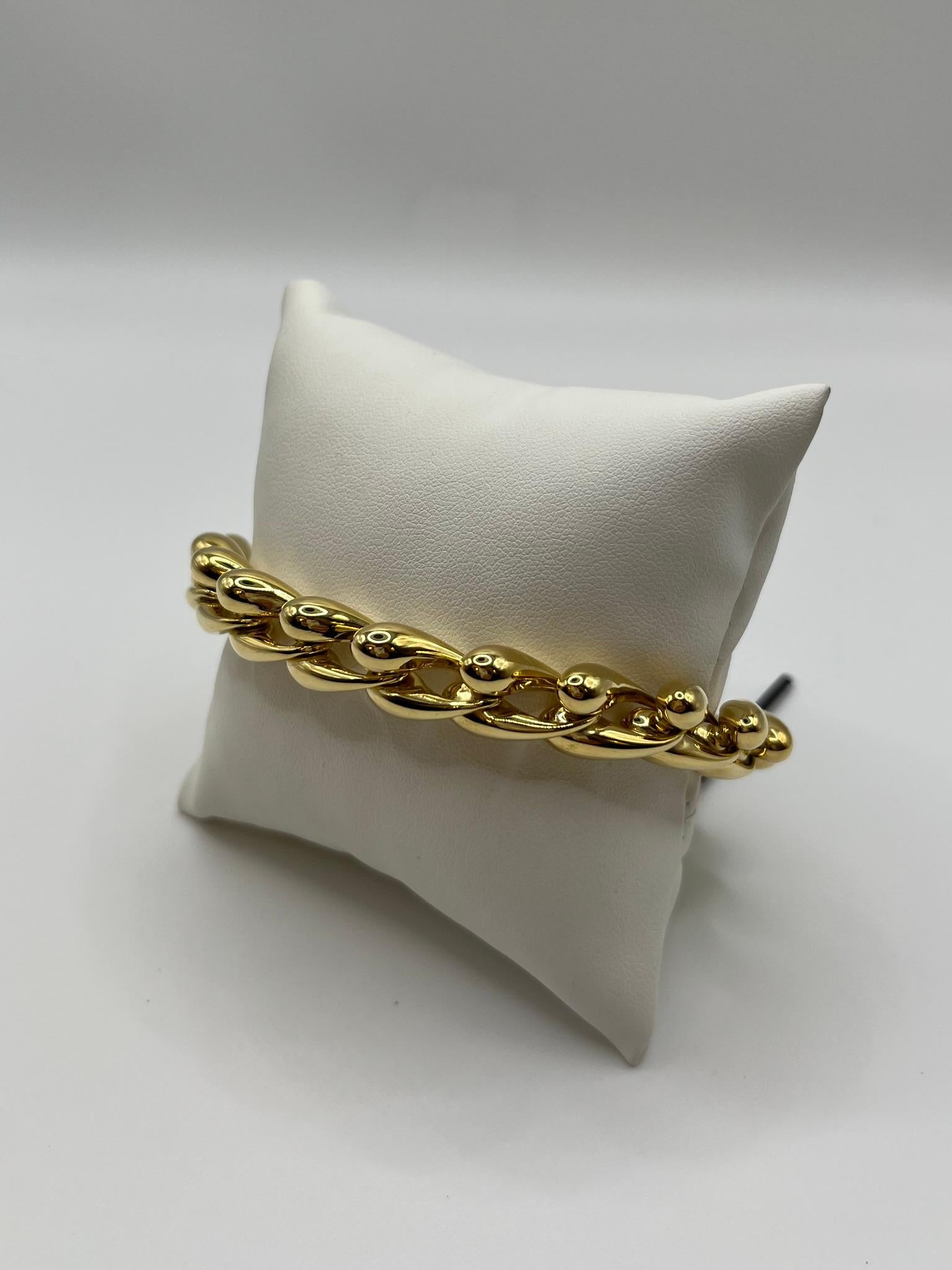 Bracciale Chiampesan in oro giallo 18 kt. con zaffiro cabochon - Edizione limita en venta 4