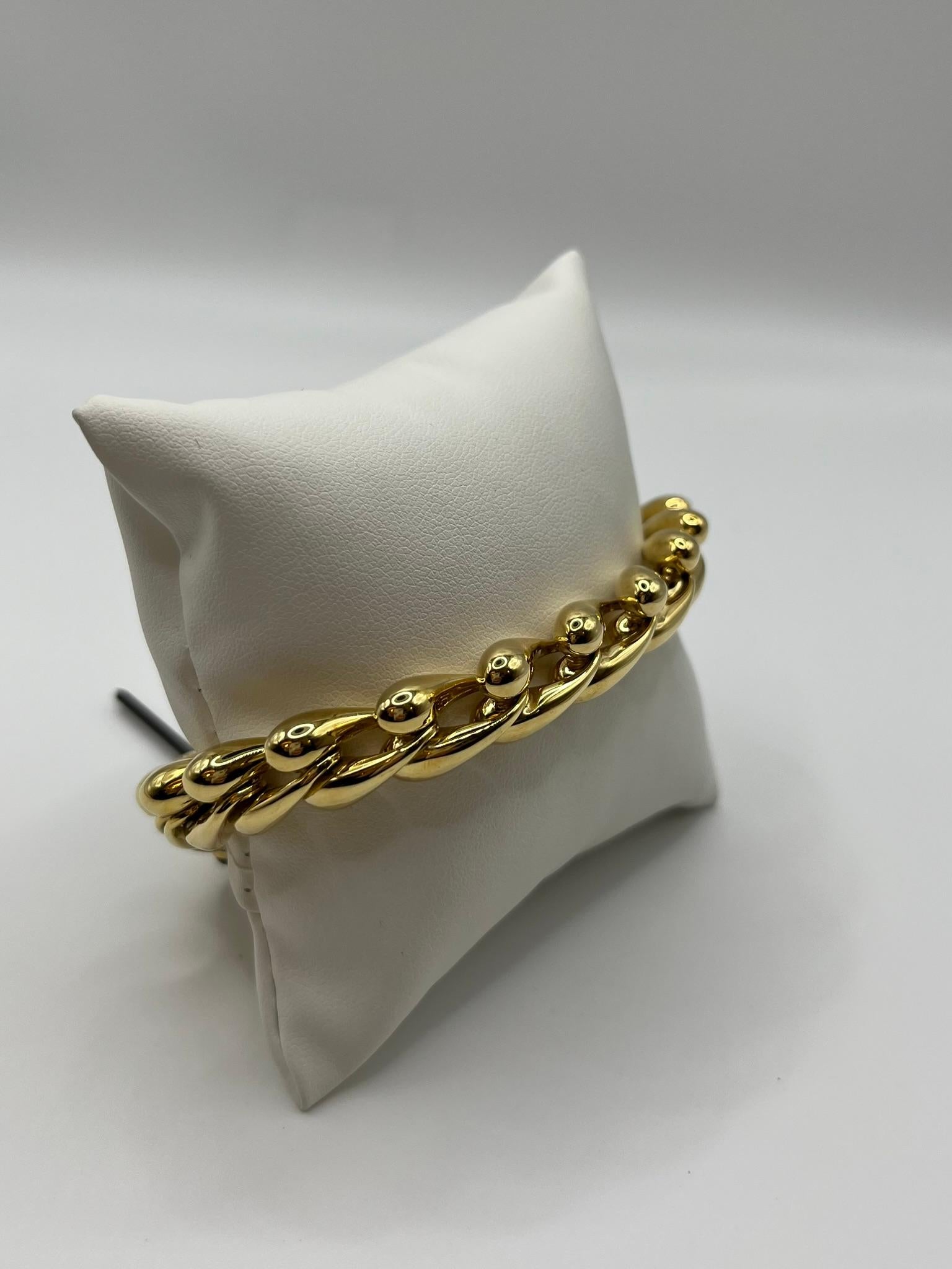 Bracciale Chiampesan in oro giallo 18 kt. con zaffiro cabochon - Edizione limita en venta 5