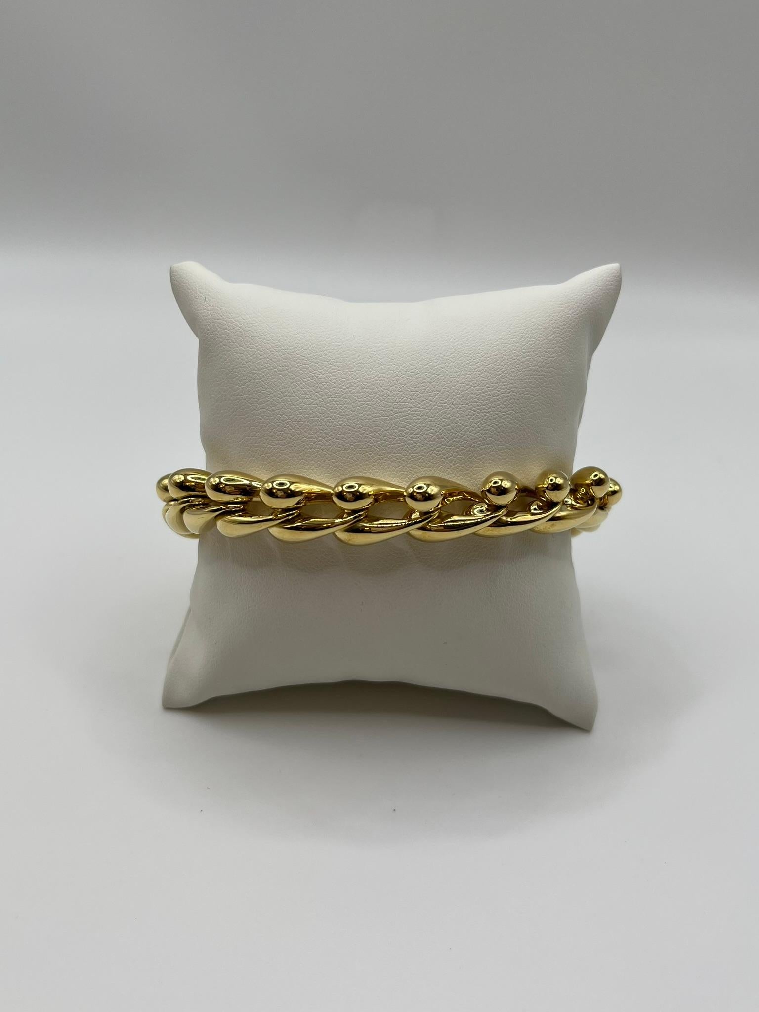 Bracciale Chiampesan in oro giallo 18 kt. con zaffiro cabochon - Edizione limita en venta 3