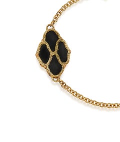 Pulsera con incrustaciones de ónix en oro amarillo de 18 quilates - Colección DREAMLAND*