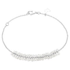 White gold and rose-cut diamond constellation bracelet