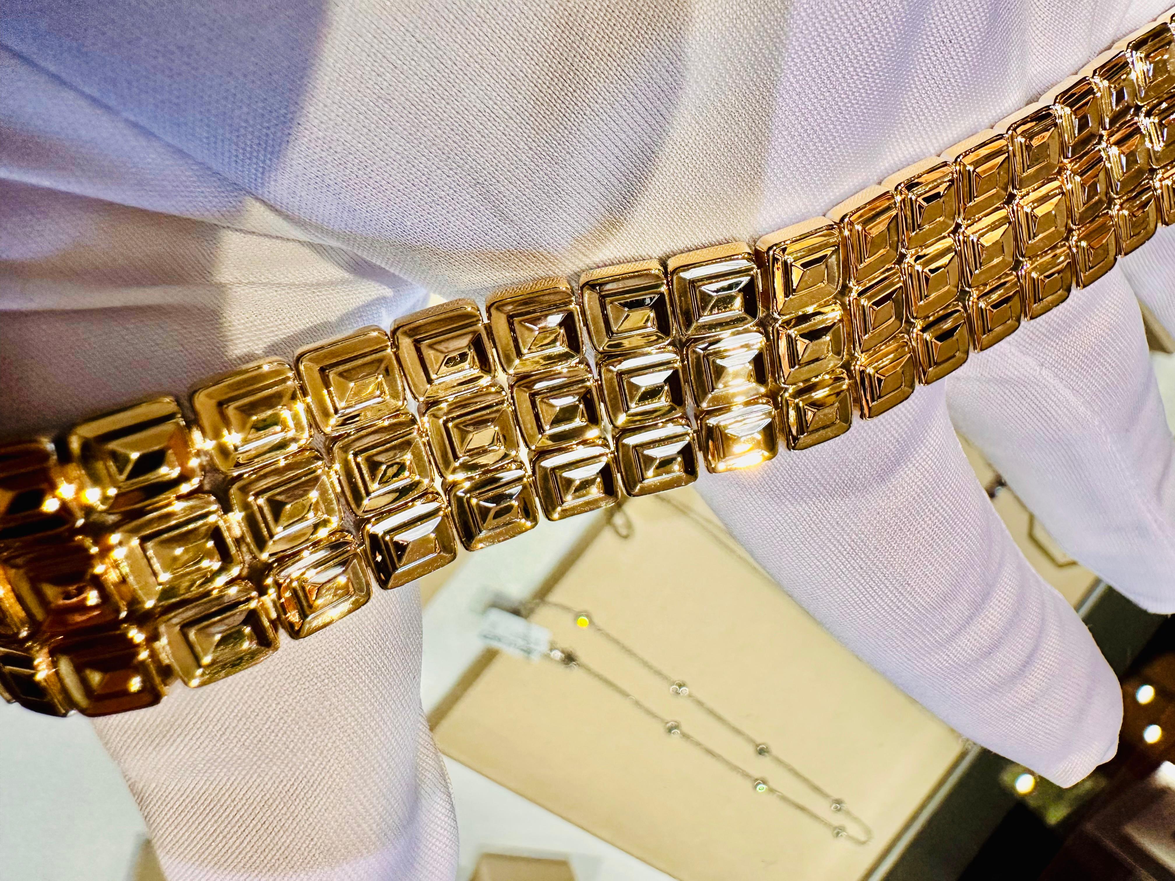 Chimento Bracelet double face en or jaune et blanc 18 ct  Unique en vente 8