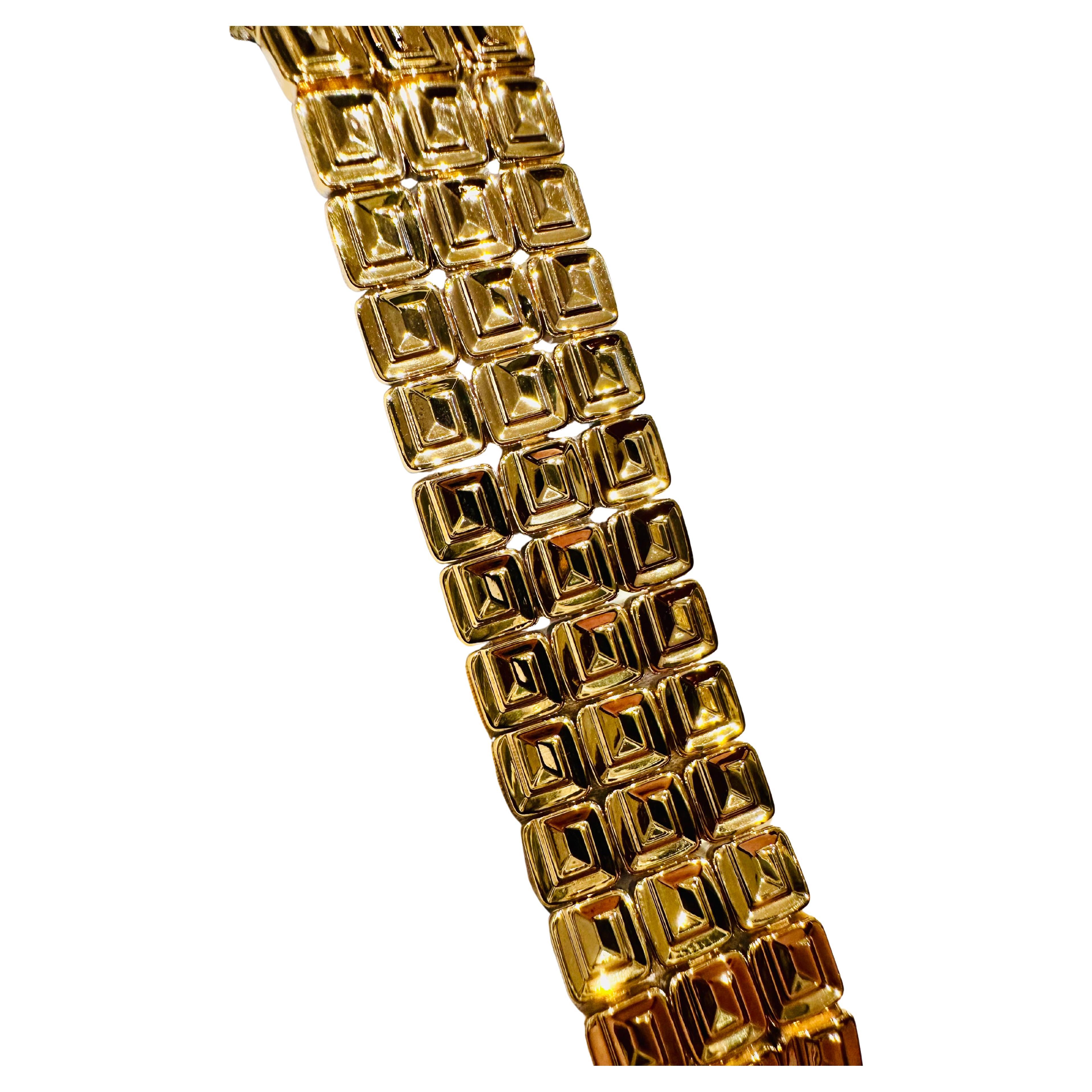 Bracciale Double Face Chimento in Oro Giallo e Bianco 18kt -  Unico