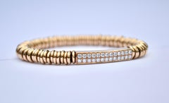 18k Rose Gold Stretch Bracelet with Diamonds