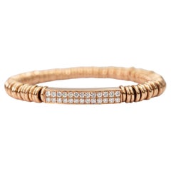18k Rose Gold Stretch Bracelet with Diamonds
