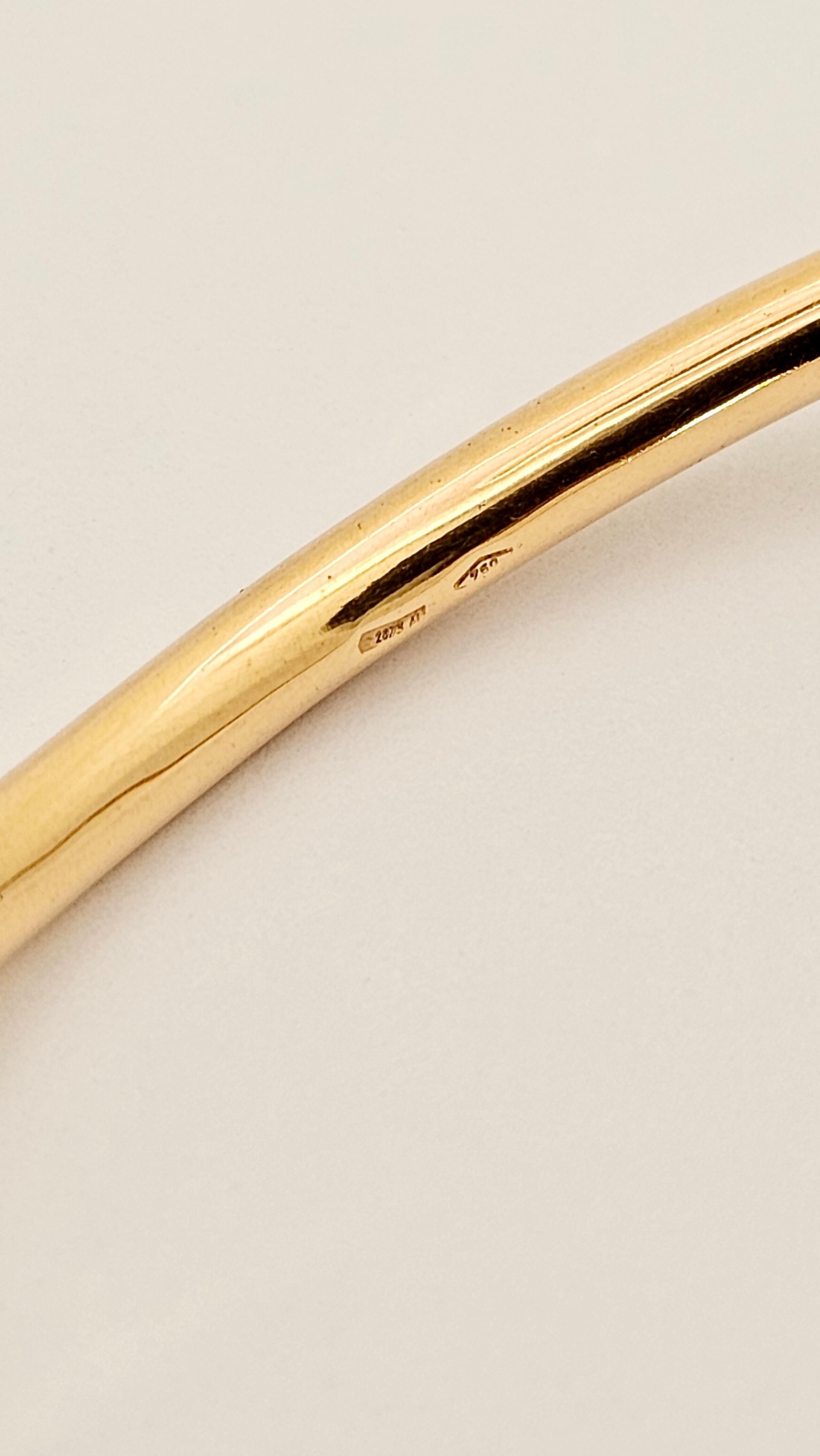Taglio brillante Bracciale Ergonomico Massiccio in Oro Rosa 18Kt e Diamanti in vendita