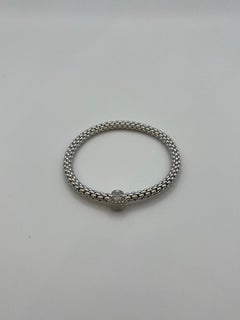Bracciale Fope Flex'it in oro bianco 18 kt. con pavè di diamanti