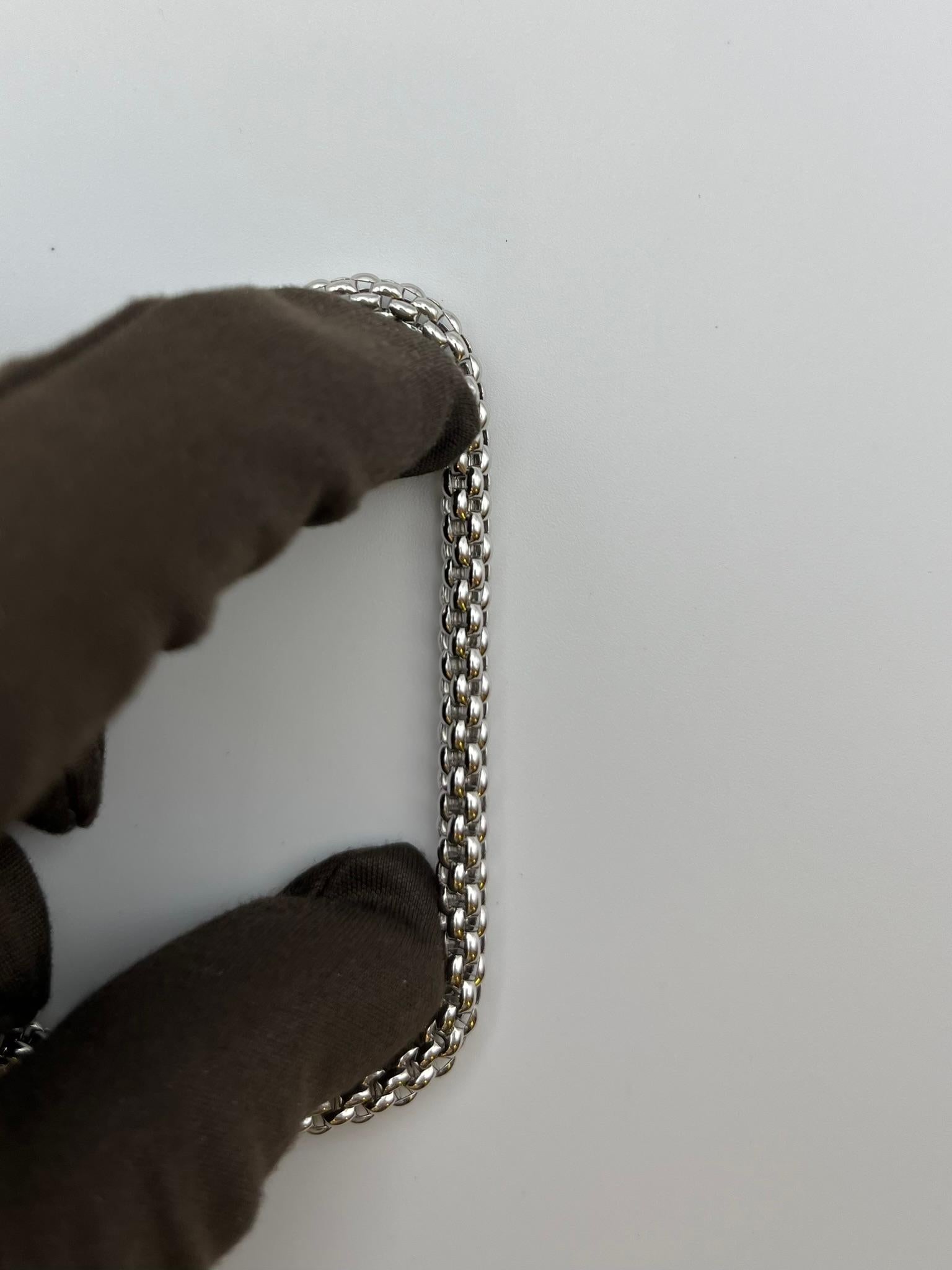 Bracelet Fope Flex'it en or blanc 18 carats avec diamants pavés en vente 3