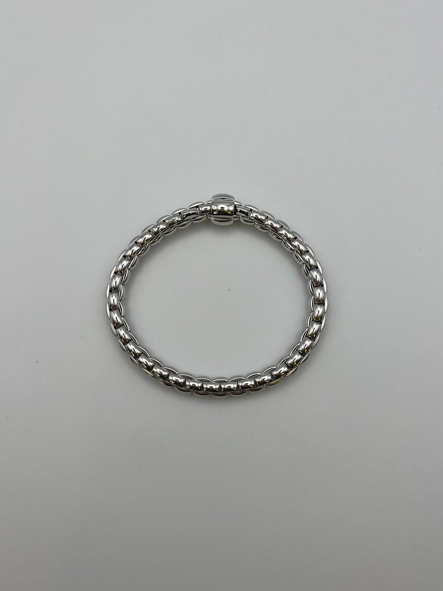 Fope Flex'it bracelet in 18 kt white gold. For Sale 2