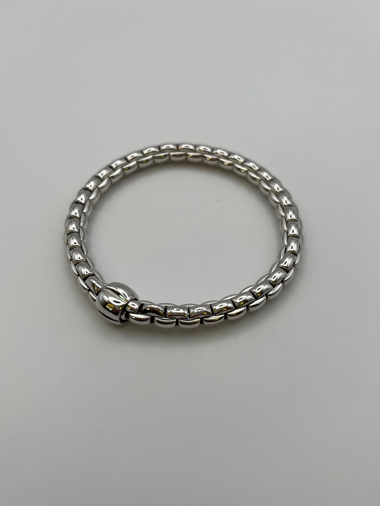 Fope Flex'it bracelet in 18 kt white gold. For Sale 3