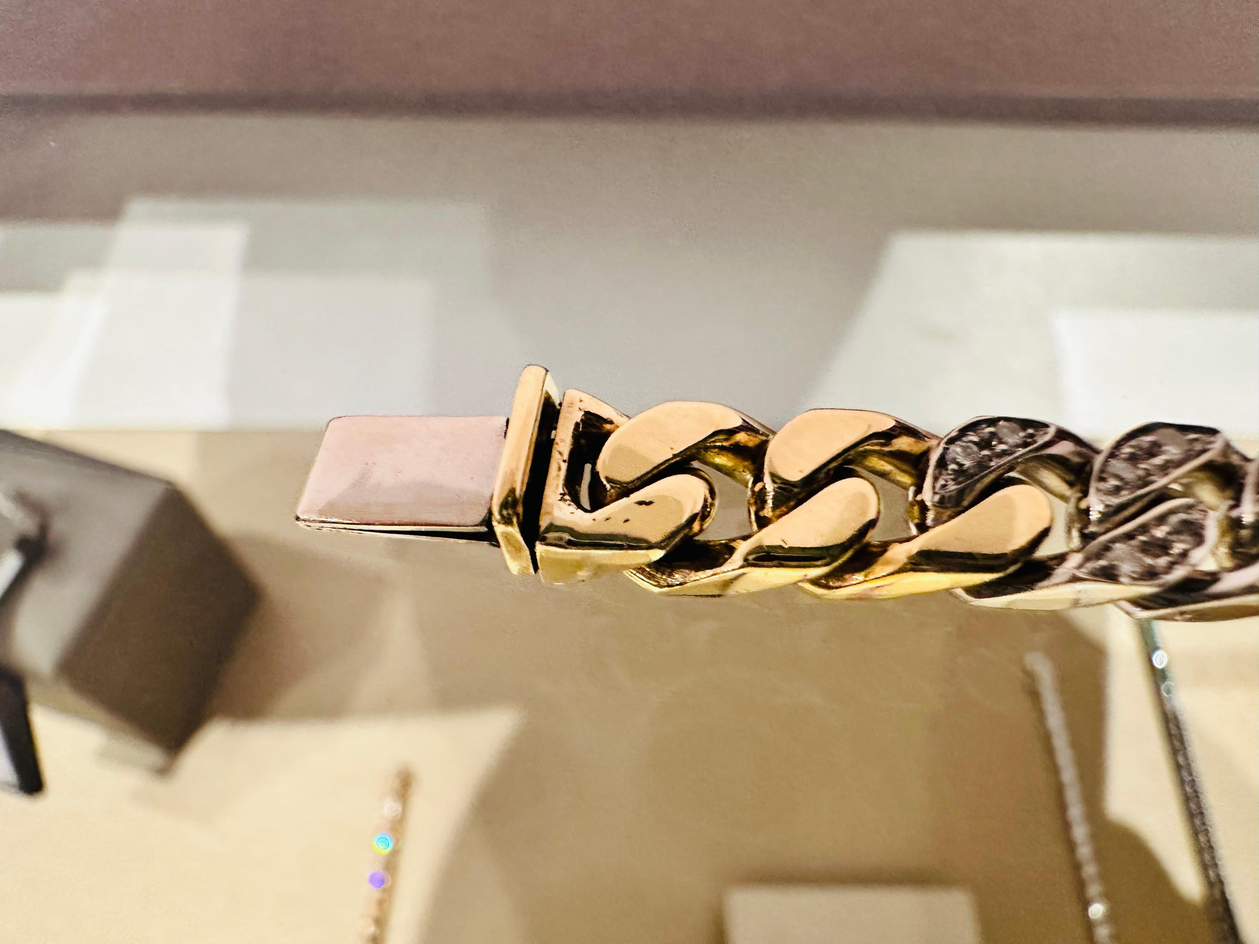 Pulsera Groumette de oro blanco y amarillo con diamantes: poder y estilo en Nuevo estado para la venta en Guidizzolo, IT