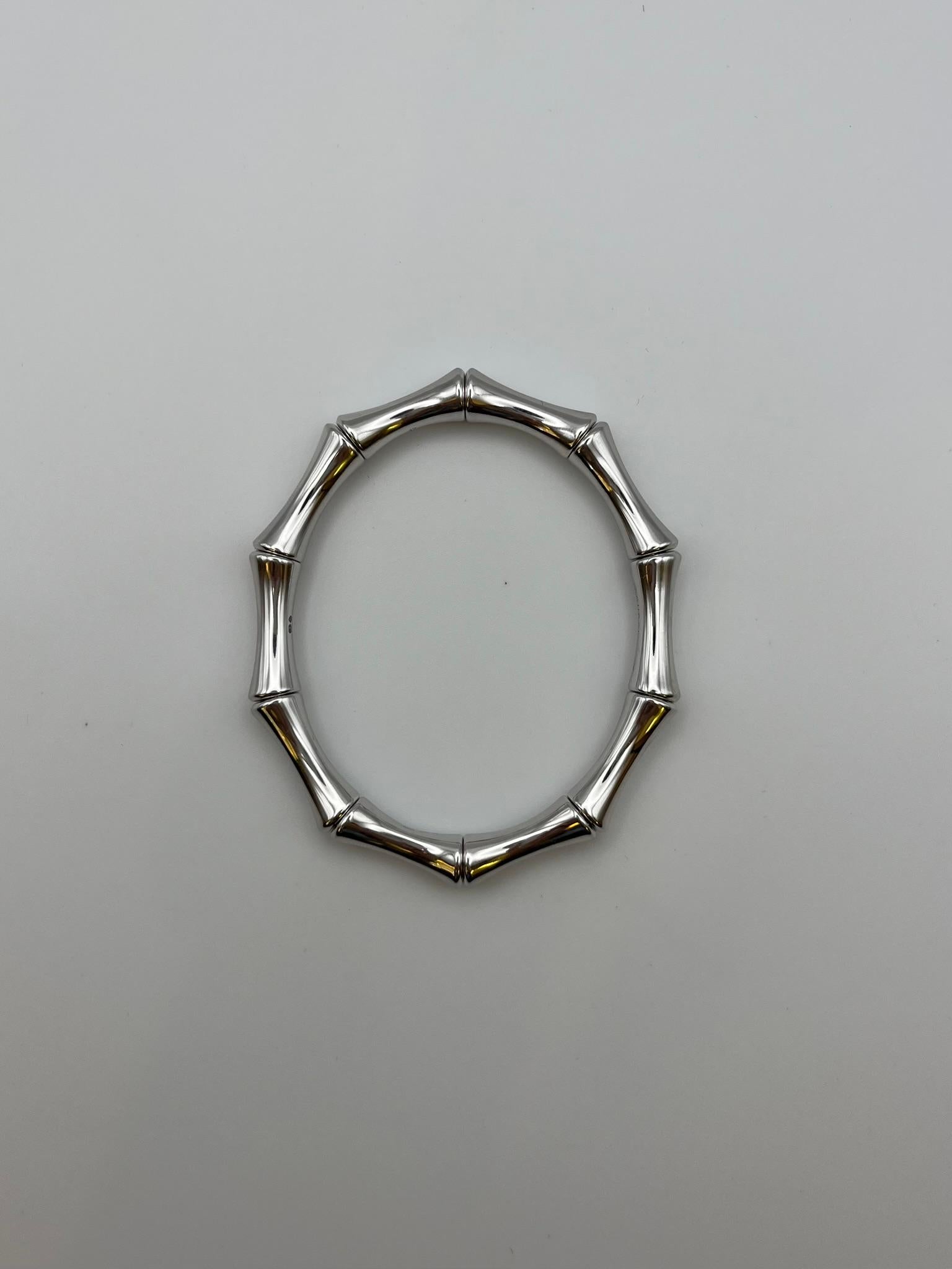 Bracelet Gucci Bambou en or blanc 18 carats. Unisexe en vente