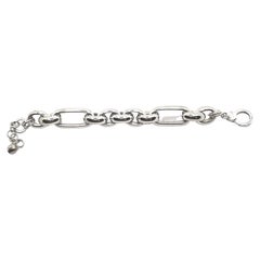 925 Sterling Silver Bracelet with Oval and Round Mesh