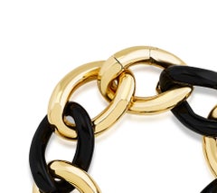 Bracciale in Oro Giallo e Onice Maglia L - Collezione FASHION GROUMETTE*