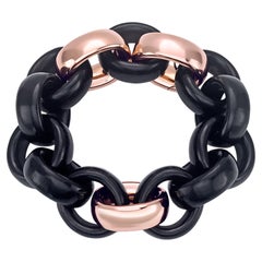 Bracciale in Oro Rosa ed Ebano - Collezione BONBON *