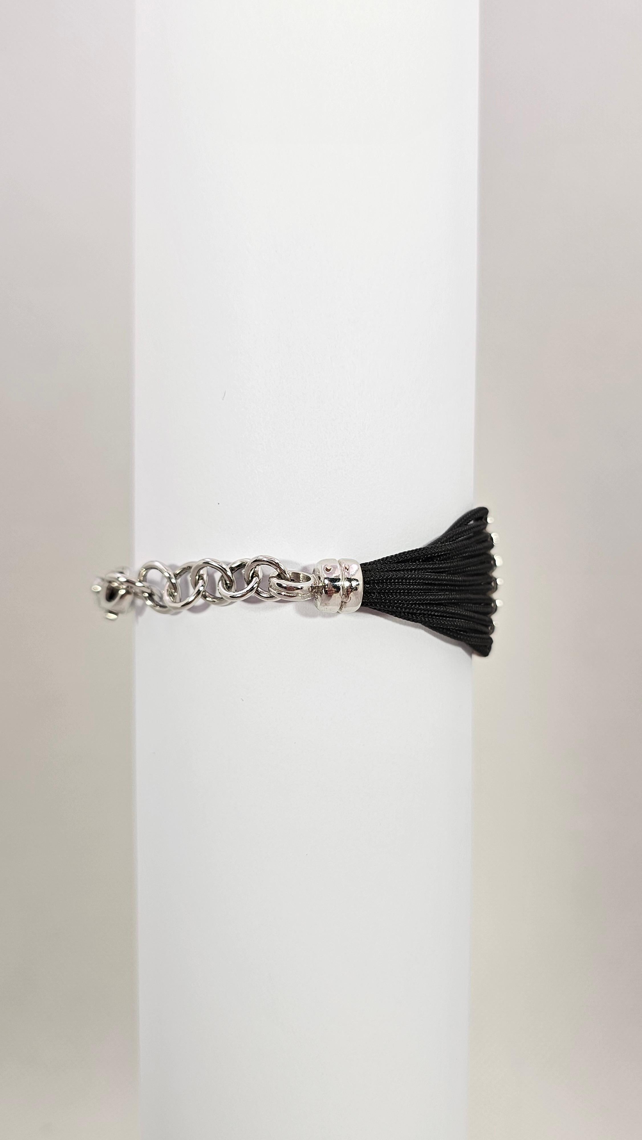 Bracelet in Navy Sagola, White Gold and Diamonds In New Condition For Sale In Cattolica, IT