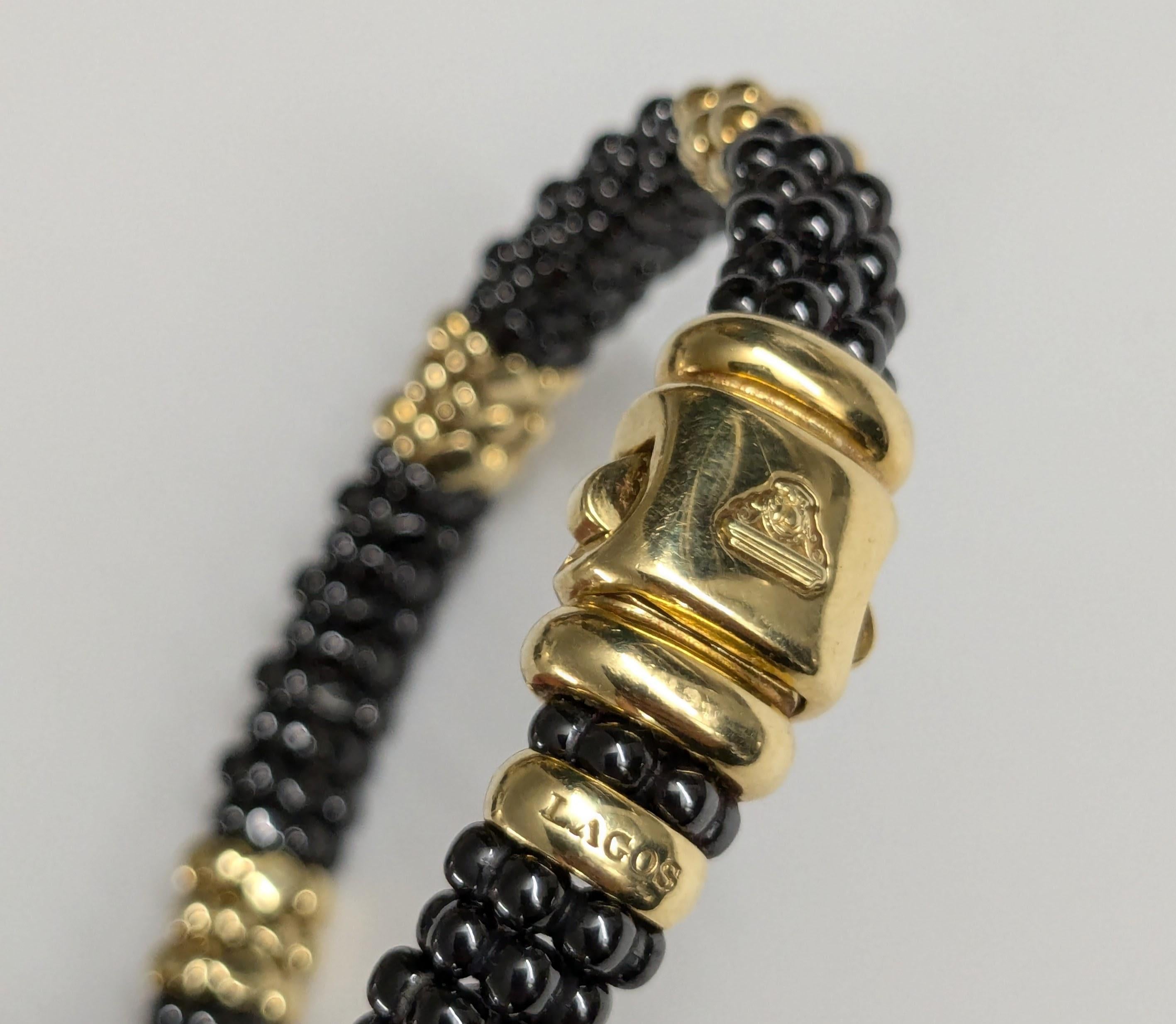 Lagos Caviar 750 Armband
18kt Gelbgold und Keramikperlen 9mm Durchmesser
Kaviar 750