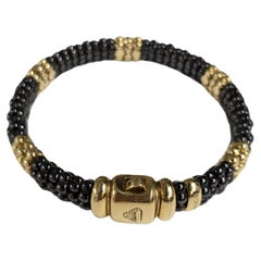 Lagos-Armband aus 18 Karat Gelbgold und Caviar 750 Keramik
