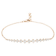 LUCE bracelet in rose gold and brilliant-cut diamonds