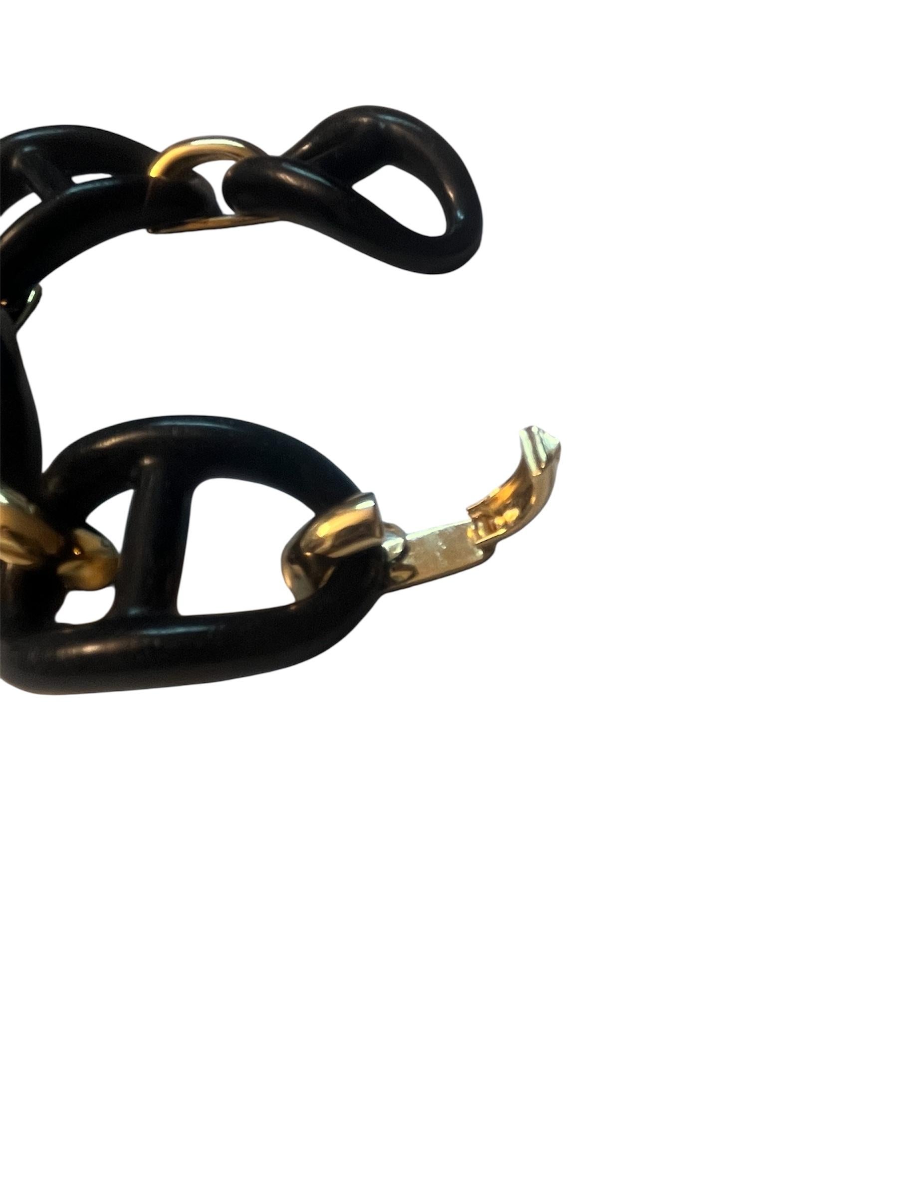 Bracciale MICHELETTO con Maglie Marine in Ebano e Argento Dorato 18kt Neuf - En vente à Milano, Lombardia