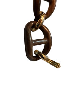 Bracciale MICHELETTO con Maglie Marine in Palissandro e Argento Dorato 18kt