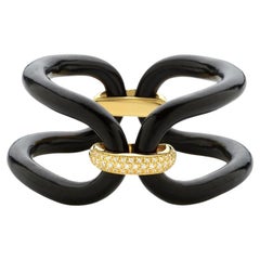 Bracciale MICHELETTO Ebano Argento Placcato Oro 18kt e Zirconi