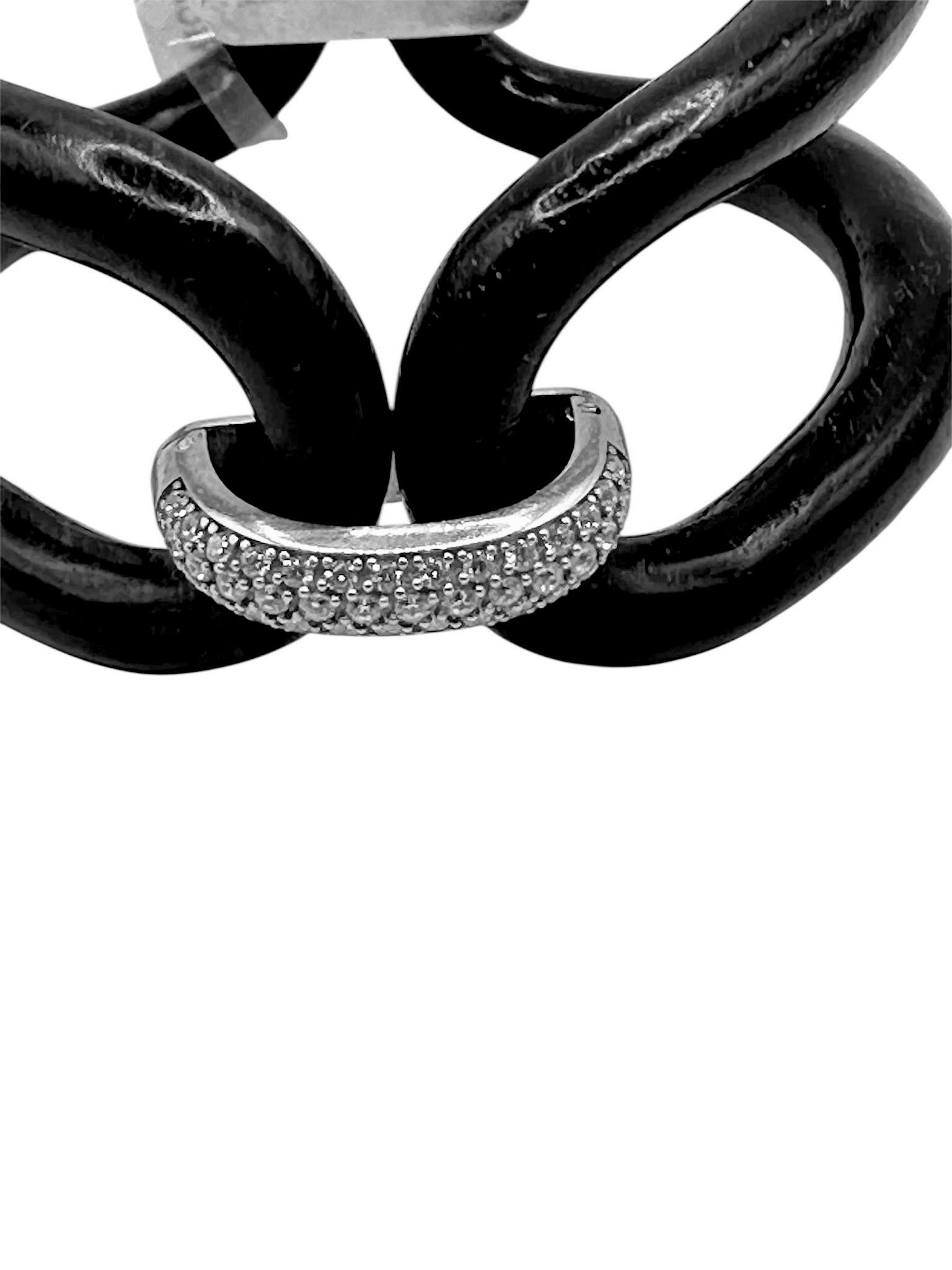 Bracciale Micheletto Ebano Argento Rodiato e Zirconi In condizioni Nuovo in vendita a Milano, Lombardia