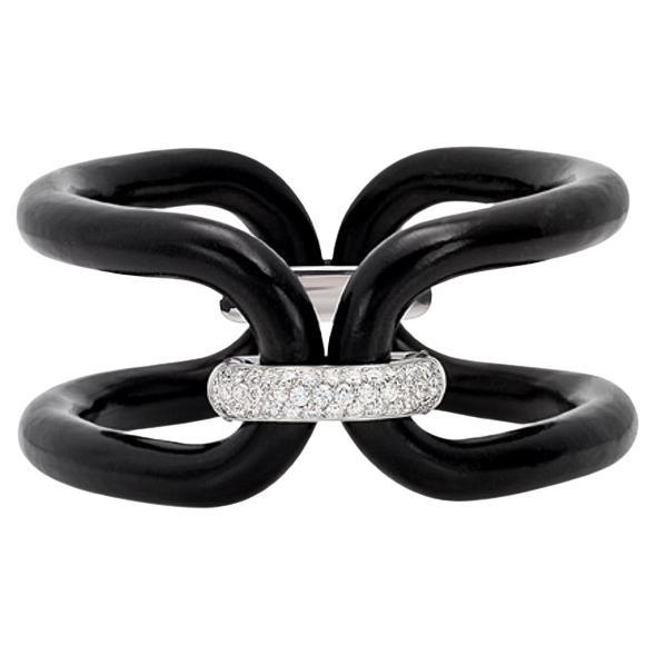 Bracciale MICHELETTO Ebano Argento Rodiato e Zirconi