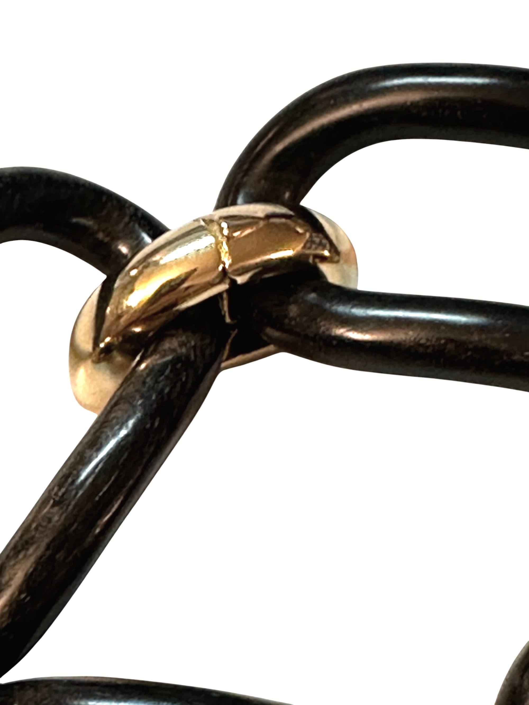 Bracciale MICHELETTO Ebano e Argento Dorato a Quattro Maglie Neuf - En vente à Milano, Lombardia
