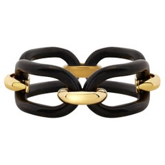 Bracciale MICHELETTO Ebano e Argento Dorato a Quattro Maglie