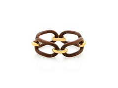 Bracciale Micheletto Palissandro e Argento Dorato a Quattro Maglie